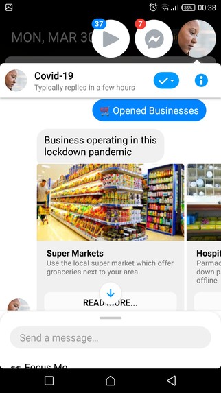 Action  Covid-19 Bot – screenshot 4