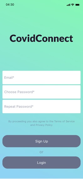 CovidConnect – screenshot 2