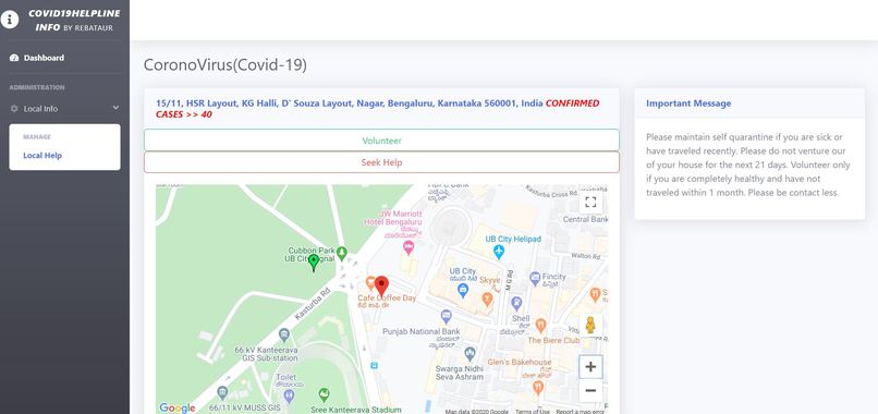 Covid19 Helpline Info – screenshot 2