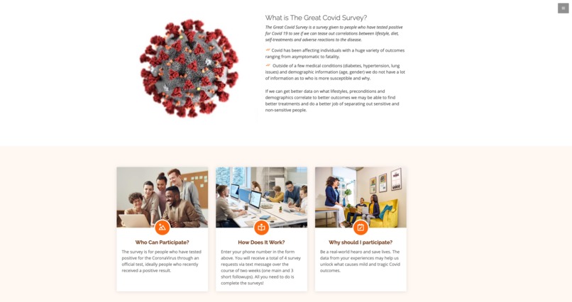 The Great Covid Survey – screenshot 2
