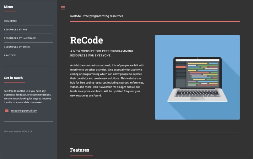 ReCode - free programming resources – screenshot 1
