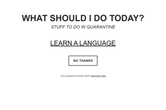 What should I do today?
