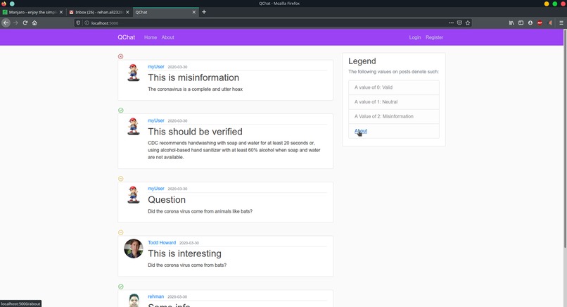 QChat – screenshot 1