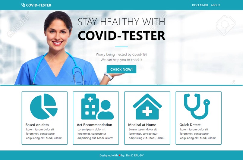 COVID-TESTER – screenshot 1