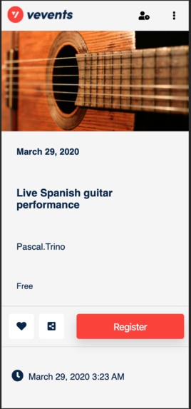 vEvents – screenshot 3