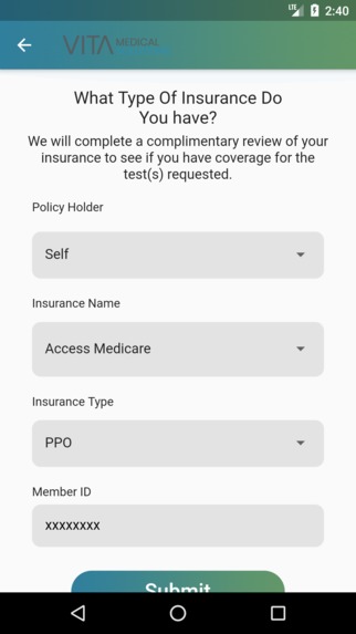 Vita Medical Solutions Covid-19 App – screenshot 4