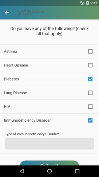 Vita Medical Solutions Covid-19 App – screenshot 6