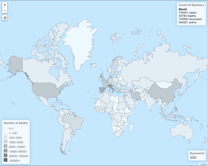 Coronavirus Choropleth – screenshot 3