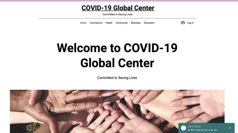 COVID-19 GLOBAL CENTER – screenshot 1