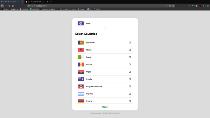 Covid-19 Daily Newsletter – screenshot 2