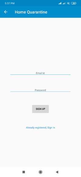 Home Quarantine App – screenshot 3