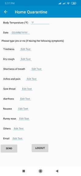 Home Quarantine App – screenshot 4