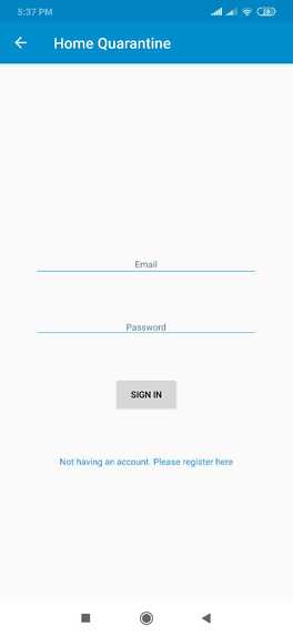 Home Quarantine App – screenshot 2