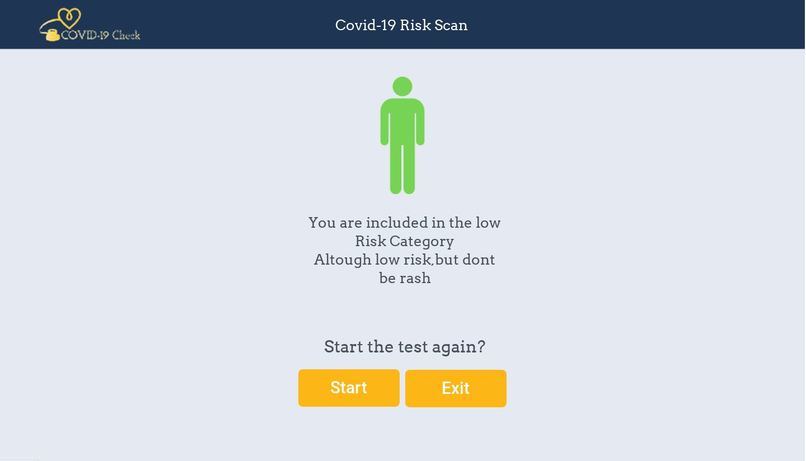 COVID-19 Risk Check Website – screenshot 6