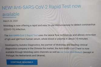Covid'19 Sero-test combined with blood spending