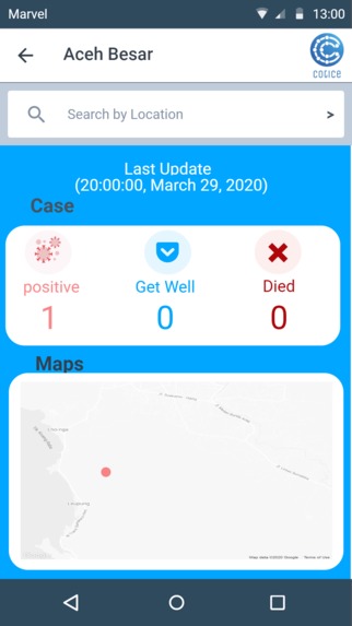 COTICE (Covid19 Information Center) – screenshot 2