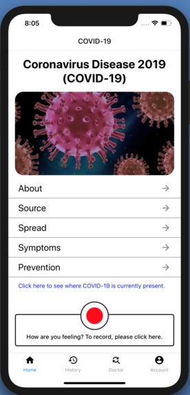 14 Day Coronavirus Symptom Tracker – screenshot 1