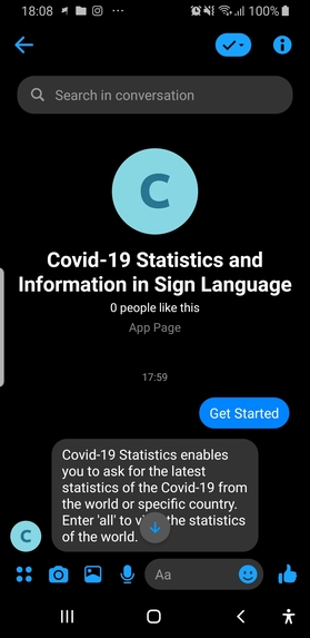 Covid-19 Statistics and Information in Sign Language – screenshot 2