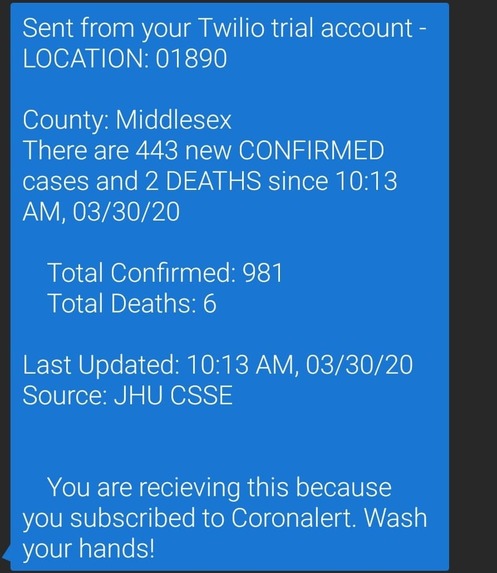 Coronalert – screenshot 2