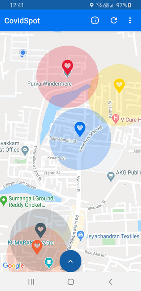 CovidSpot – screenshot 1