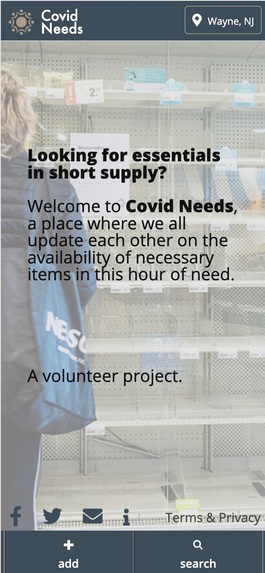 COVID NEEDS – screenshot 1