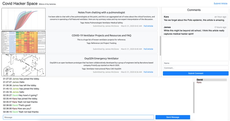 Covid Hacker Space – screenshot 2