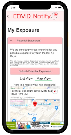 COVID Notify: Get Notified. Stay Safe. – screenshot 1