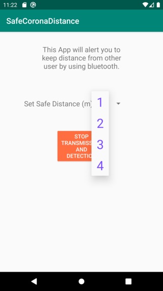 Safe Corona Distance App – screenshot 2