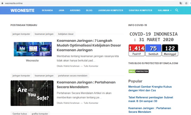 Weonesite Free Blog For Every One – screenshot 1