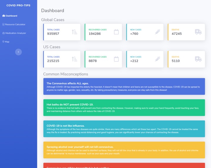 COVID PRO-TIPS – screenshot 1