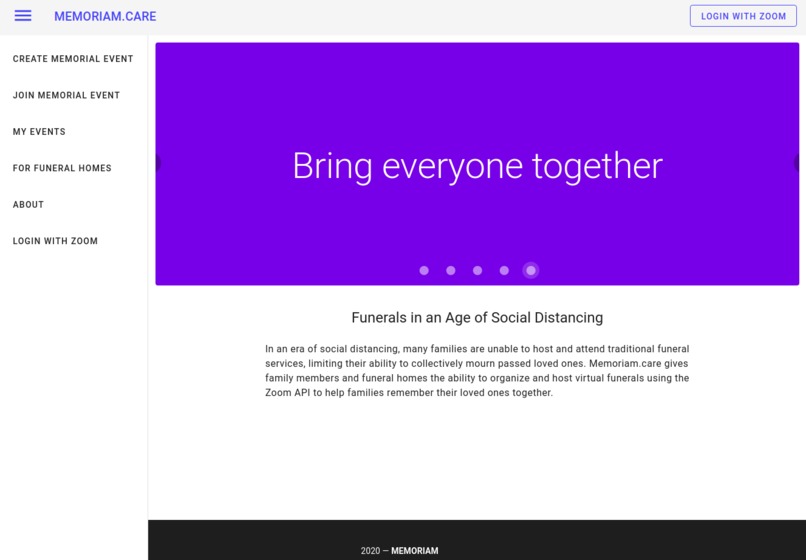 memoriam.care: Virtual Memorial Services – screenshot 2