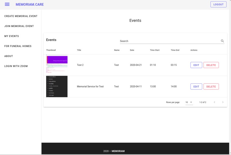 memoriam.care: Virtual Memorial Services – screenshot 5
