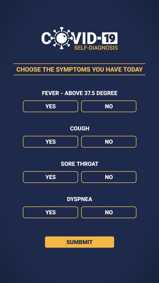 Covid19 self diagnosis  – screenshot 2