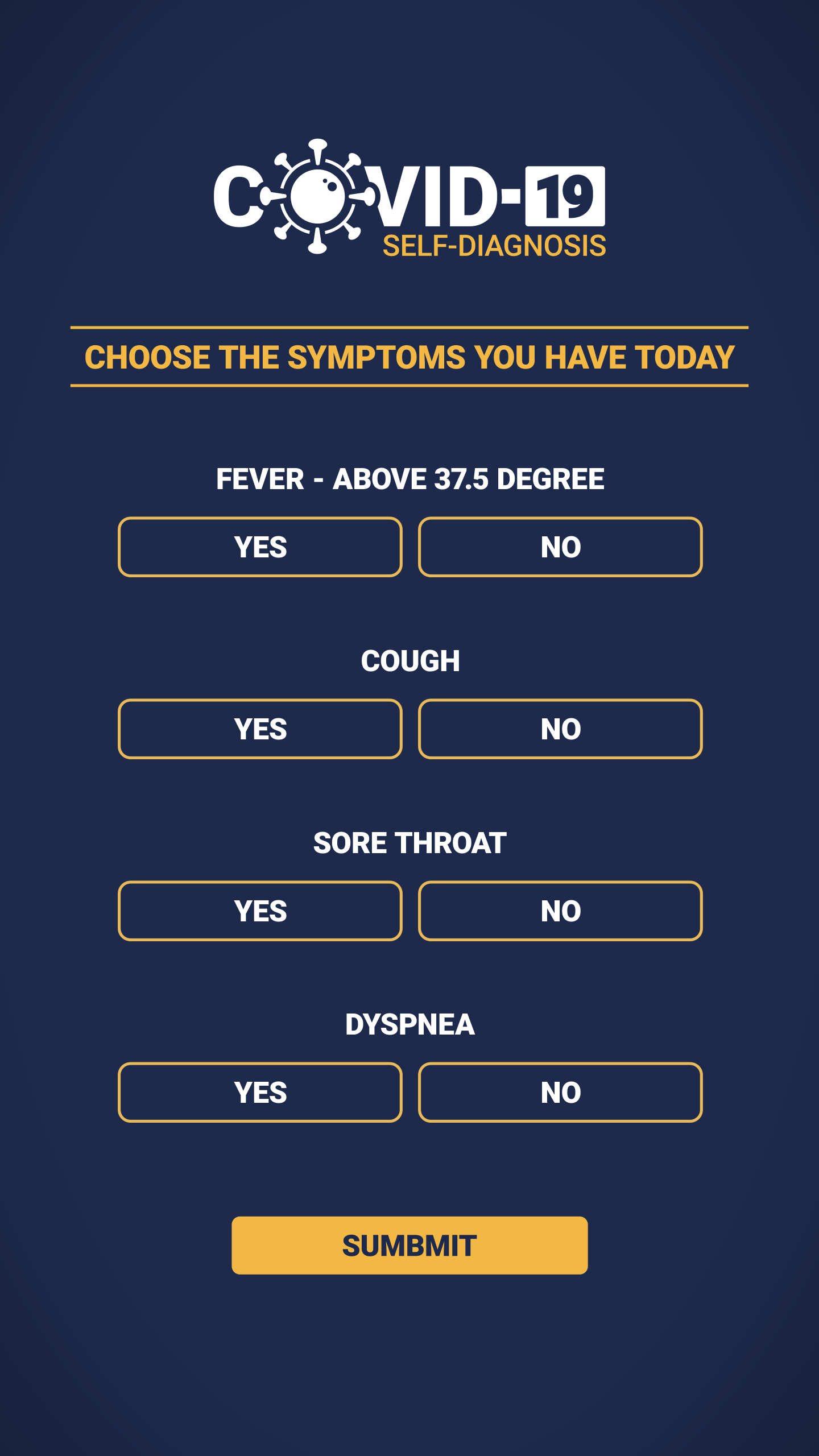 Covid19 self diagnosis | Devpost