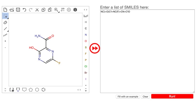 Analyzing molecules targeting COVID-19 proteins – screenshot 1