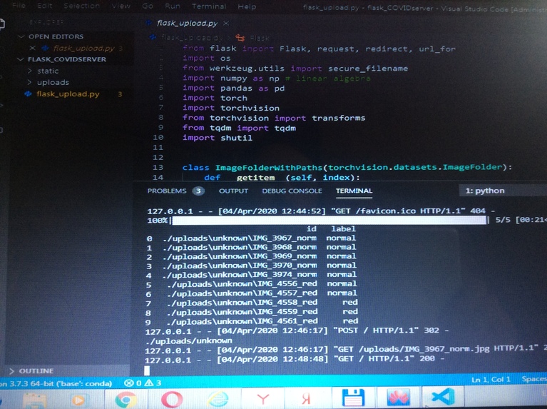 Covid19FlaskServer – screenshot 3