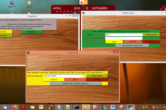 Offline note-app and time clock