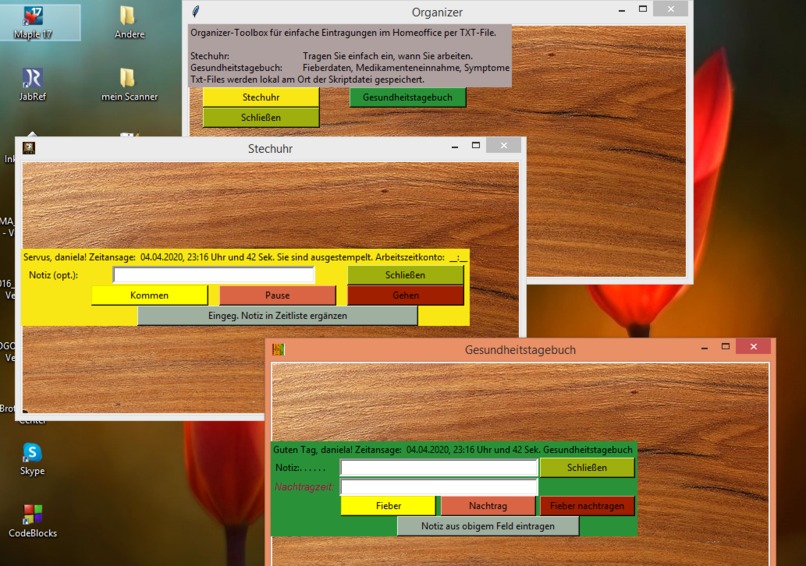 Offline note-app and time clock – screenshot 2