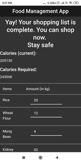 Food Management App – screenshot 5