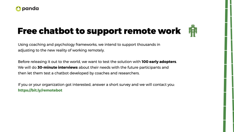 Free chatbot to support remote work transition – screenshot 4
