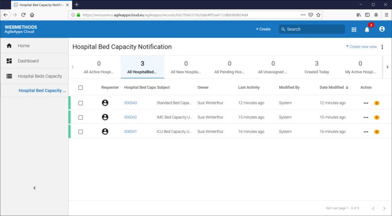 CovidasH - transparent capacity of medical assets – screenshot 5