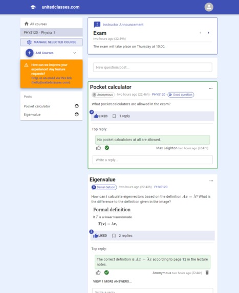 UnitedClasses.com – screenshot 2