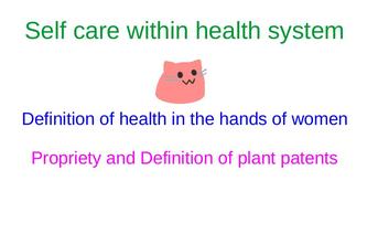 Self care within health system