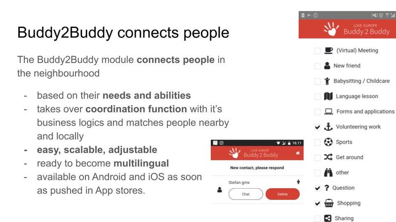 Love Europe App Buddy2Buddy Module – screenshot 3