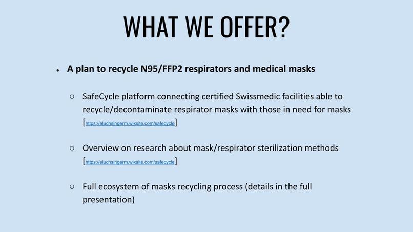 Mask recycling platform – screenshot 5