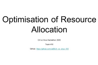 Optimisation of Resource Allocation