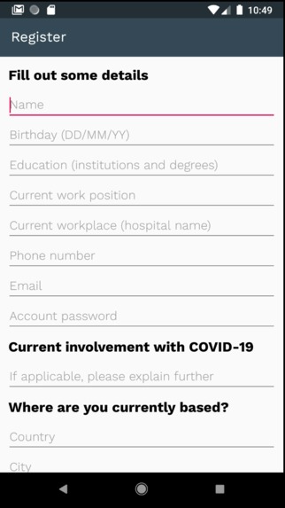 COVID-19 Treatment Database – screenshot 2