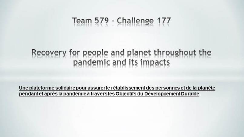 Une plateforme solidaire basée sur les ODD – screenshot 1