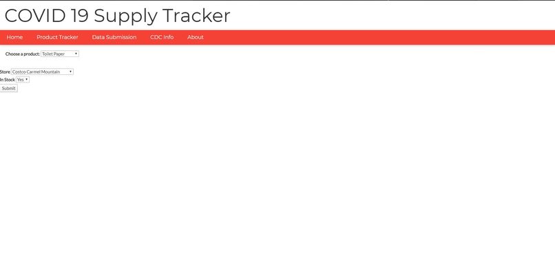 COVID-19 Product Tracker – screenshot 1