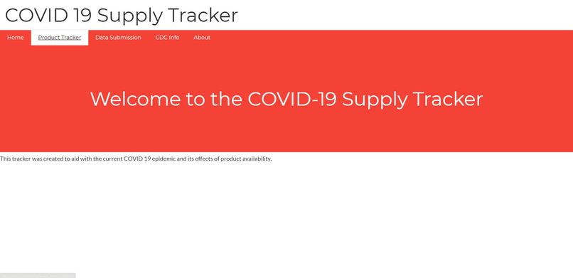 COVID-19 Product Tracker – screenshot 2